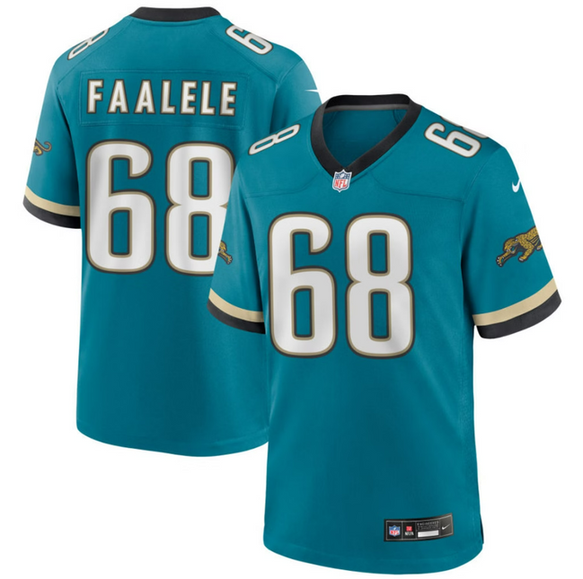 Daniel Faalele Jacksonville Jaguars 2026 Throwback Game Jersey - Teal Prowler