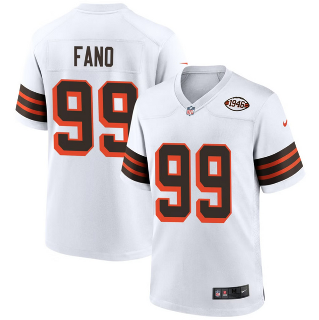 Logan Fano Cleveland Browns 1946 Collection Alternate Jersey - White