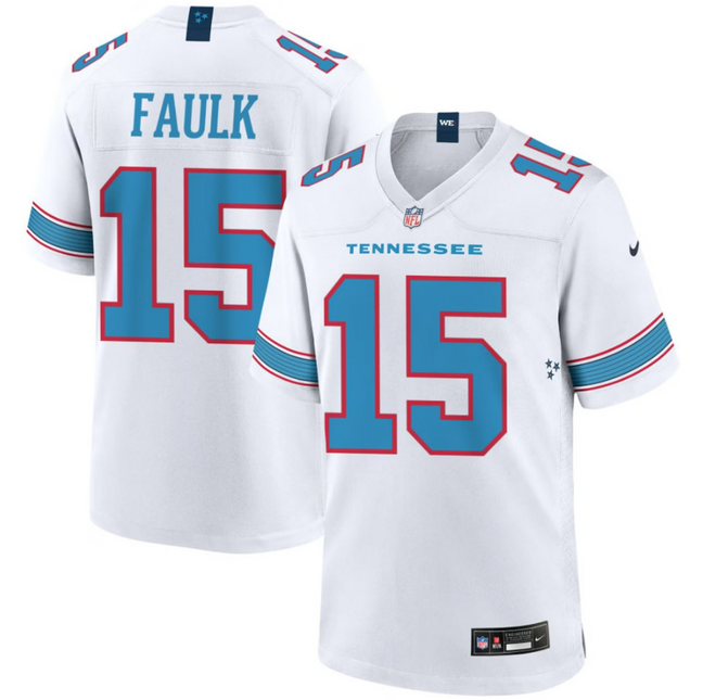 Keldric Faulk Tennessee Titans 2026 Game Jersey - White