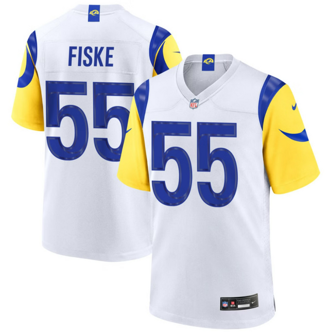 Braden Fiske Los Angeles Rams 2026 Game Jersey - White