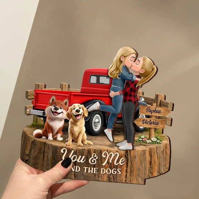 Flannel Standing Couple You And Me We Got This - Personalized Custom Shaped Wooden Plaque