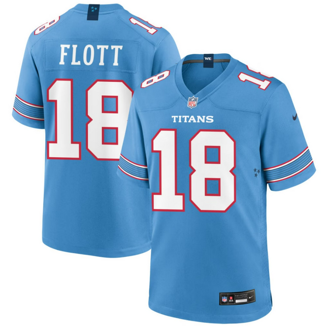 Cordale Flott Tennessee Titans 2026 Game Jersey - Light Blue