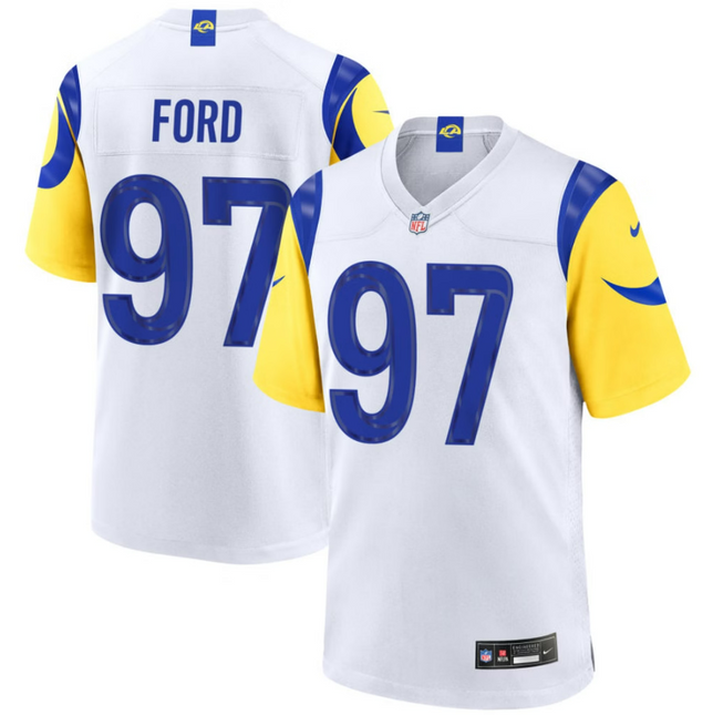 Poona Ford Los Angeles Rams 2026 Game Jersey - White