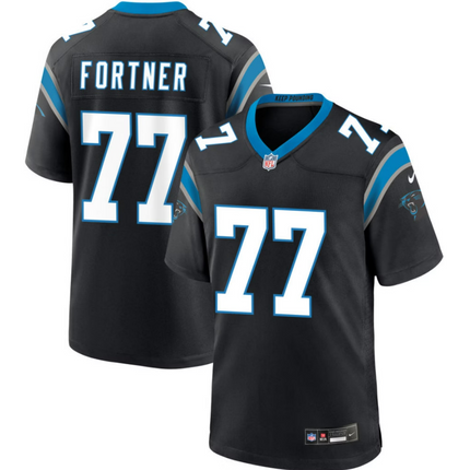 Luke Fortner Carolina Panthers 2026 Game Jersey - Black