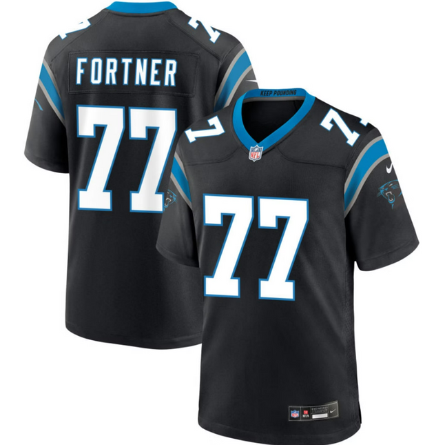 Luke Fortner Carolina Panthers 2026 Game Jersey - Black