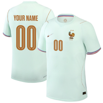 Custom Name France National Team 2026 Away Jersey - Green