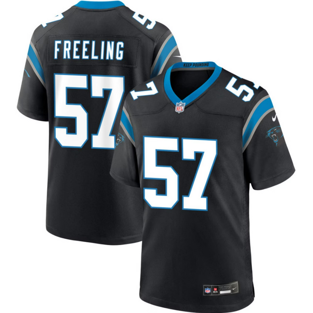 Monroe Freeling Carolina Panthers 2026 Game Jersey - Black