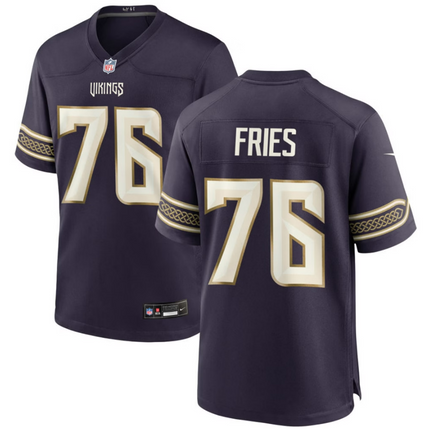 Will Fries Minnesota Vikings 2026 Rivalries Collection Game Jersey - Purple
