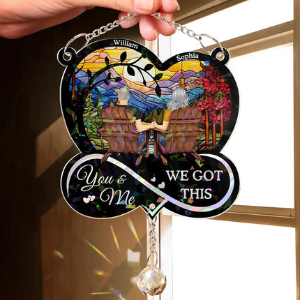 From Our First Kiss Till Our Last Breath - Personalized Rainbow Suncatcher With Crystal Ball Prism