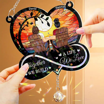 From Our First Kiss Till Our Last Breath - Personalized Rainbow Suncatcher With Crystal Ball Prism
