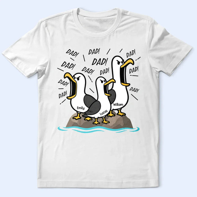 Funny Screaming Seagull - Personalized T Shirt
