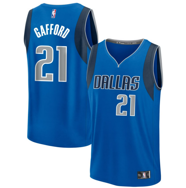 Daniel Gafford Dallas Mavericks 2026 Fast Break Icon Edition Jersey - Blue