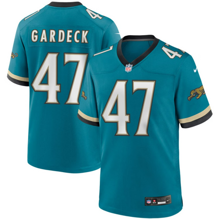 Dennis Gardeck Jacksonville Jaguars 2026 Throwback Game Jersey - Teal Prowler