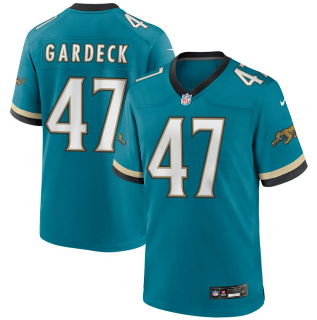 Dennis Gardeck Jacksonville Jaguars 2026 Throwback Game Jersey - Teal Prowler