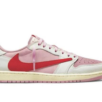 Men's Travis Scott x Air Jordan 1 Retro Low ‘ Shy Pink University Red' Shoes