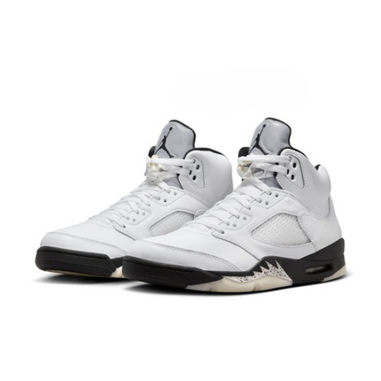 Men's Nike Air Jordan 5 White Black Shoes
