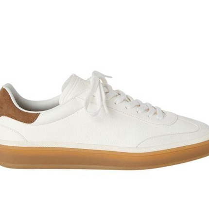Men's Loro Piana Tennis Walk White Brown Sneakers