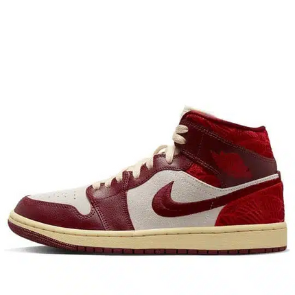Men's Nike Air Jordan 1 High Tiki Leaf Team Red Shoes