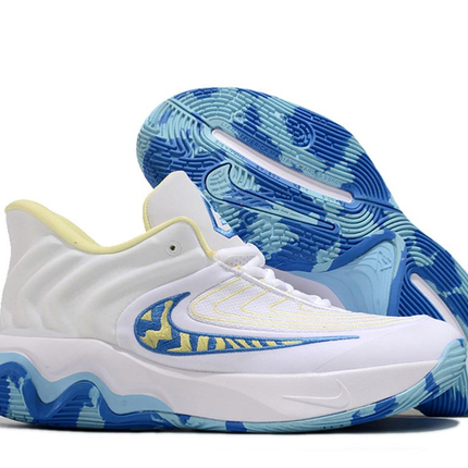 Men's Nike Giannis Immortality 4 White Blue Yellow Shoes
