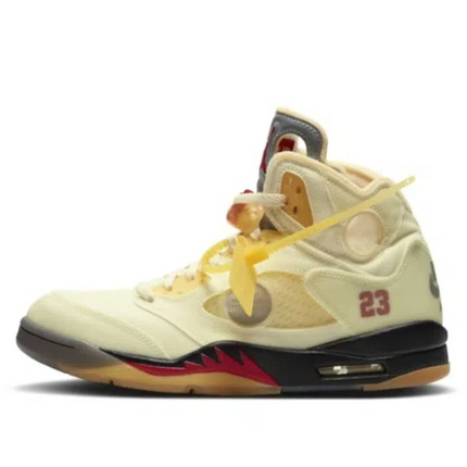 Men's Nike Air Jordan 5 Retro SP x Off-White Sail Shoes