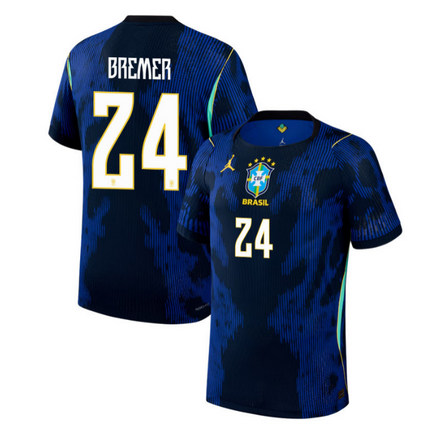 Gleison Bremer Brazil National Team 2026 Away Jersey - Blue