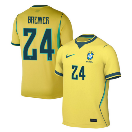 Gleison Bremer Brazil National Team 2026 Home Jersey - Yellow