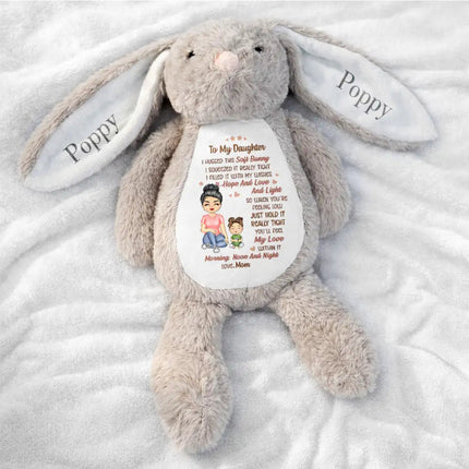 Grandmother Granddaughter I Filled It With My Wishes - Personalized Soft Toy Bunny