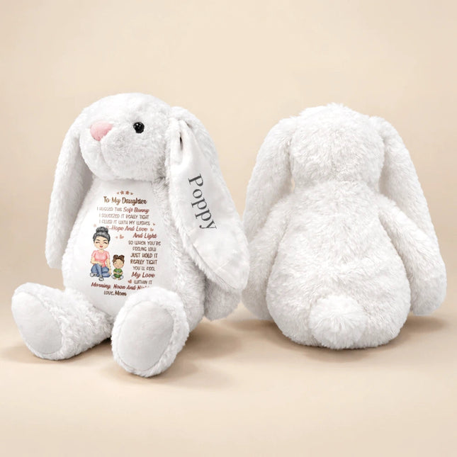 Grandmother Granddaughter I Filled It With My Wishes - Personalized Soft Toy Bunny