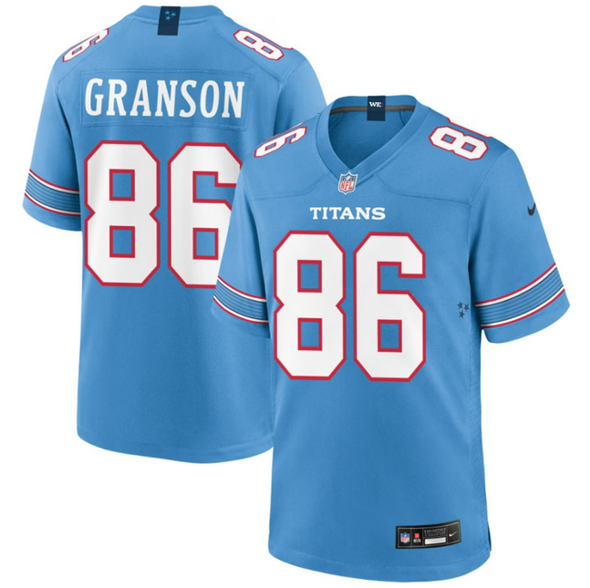 Kylen Granson Tennessee Titans 2026 Game Jersey - Light Blue