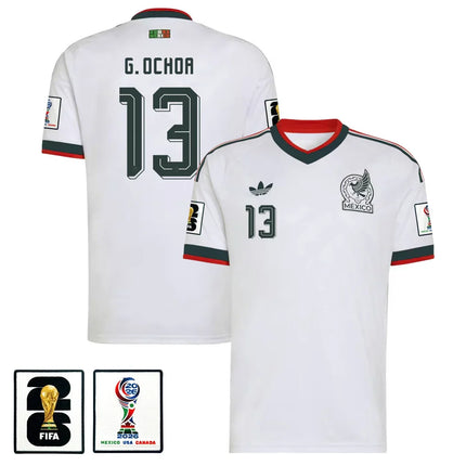Guillermo Ochoa Mexico National Team 2026 x World Cup Patch Away Jersey – White