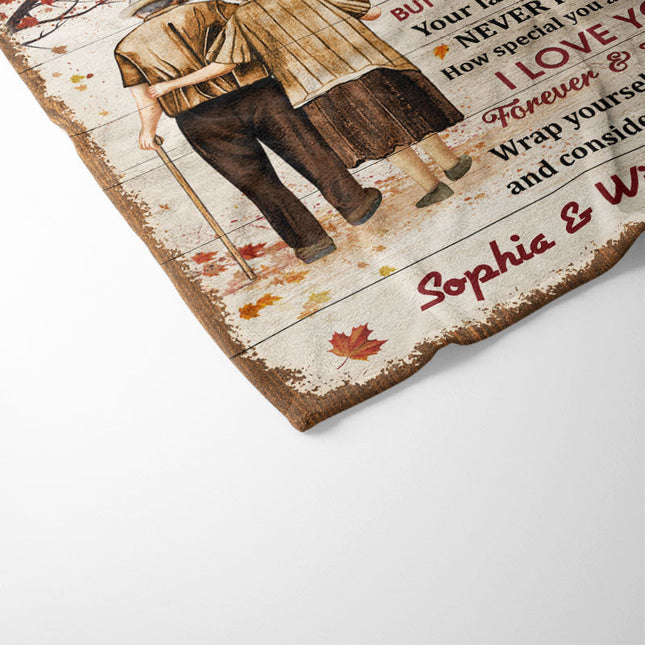 How Special You Are Family Old Couple Husband Wife Fall Leaves - Couple Gift - Personalized Custom Blanket