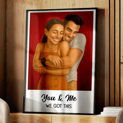 Custom Photo Caricature Funny Couple Family I'm Yours No Returns - Personalized Poster