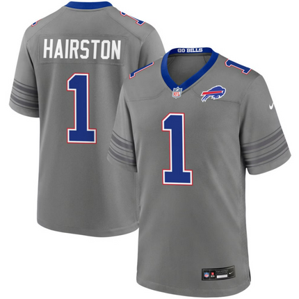 Maxwell Hairston Buffalo Bills 2026 City Game Jersey - Gray Nickel