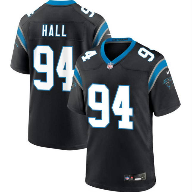 Aaron Hall Carolina Panthers 2026 Game Jersey - Black