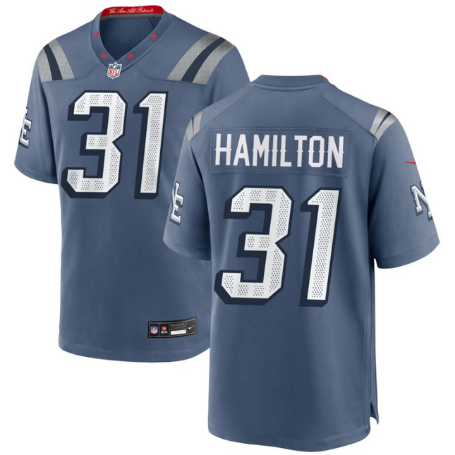 Al'zillion Hamilton New England Patriots 2026 Rivalries Collection Game Jersey - Blue