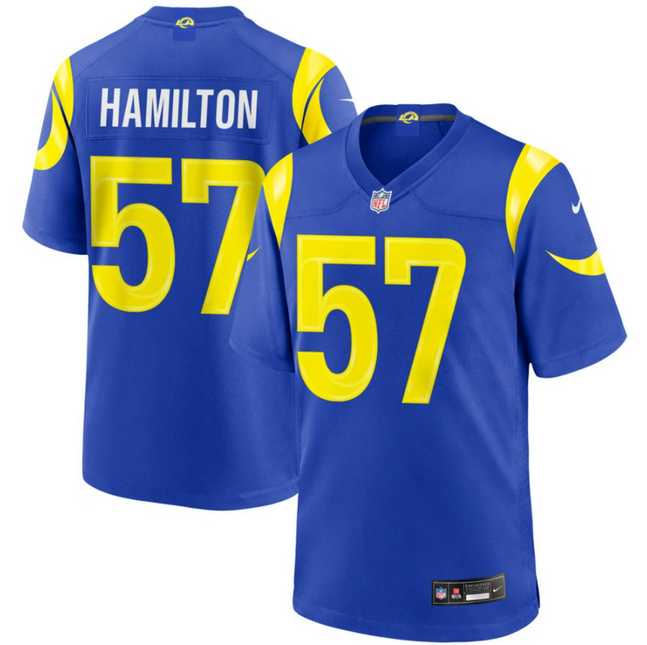 Ty Hamilton Los Angeles Rams 2026 Game Jersey - Royal
