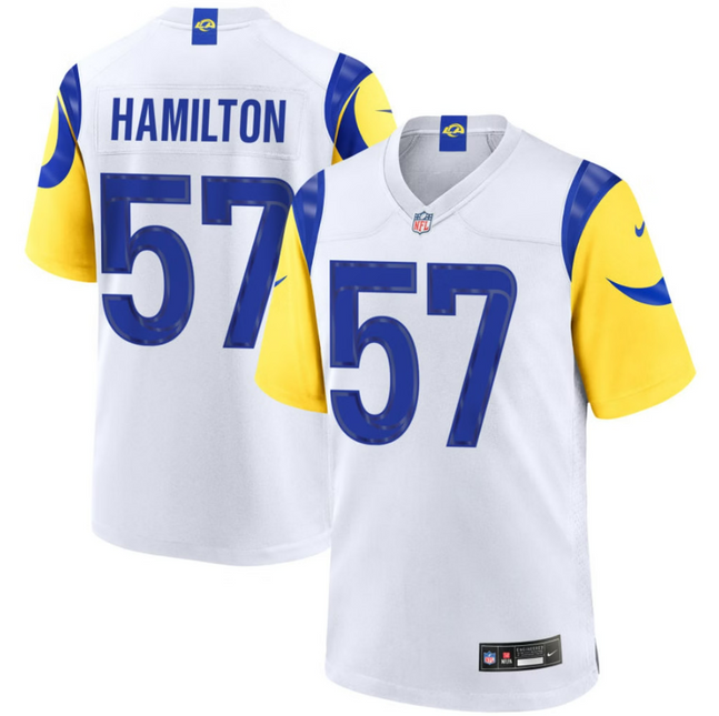 Ty Hamilton Los Angeles Rams 2026 Game Jersey - White