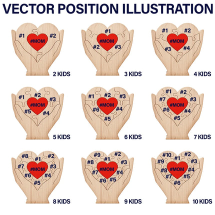 Hands Holding Heart You Are The Piece That Holds Us Together - Personalized Custom Shaped Wooden Puzzle