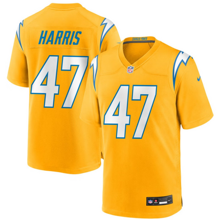 Josh Harris Los Angeles Chargers 2026 Alternate Charger Power Game Jersey - Gold