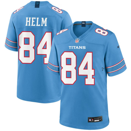 Gunnar Helm Tennessee Titans 2026 Game Jersey - Light Blue