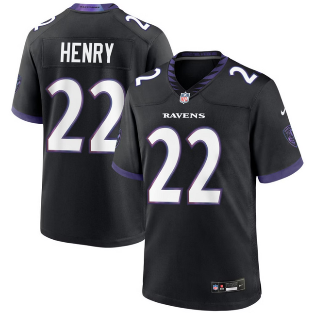 Derrick Henry Baltimore Ravens 2026 Alternate Game Jersey - Black