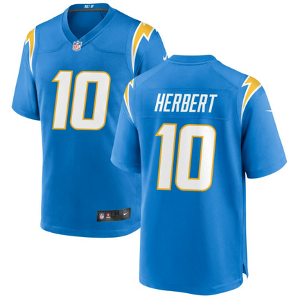 Justin Herbert Los Angeles Chargers 2026 Game Jersey - Powder Blue