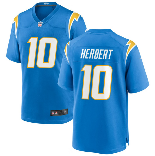 Justin Herbert Los Angeles Chargers 2026 Game Jersey - Powder Blue