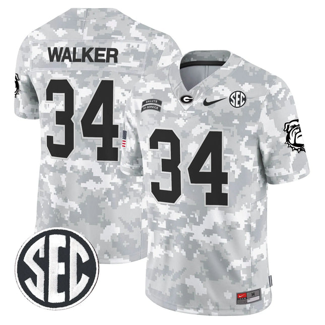 Herschel Walker Green Bay Packers 2026 Salute to Service Vapor Limited Jersey – Arctic Camo