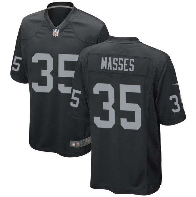 Hezekiah Masses Las Vegas Raiders 2026 Game Jersey - Black