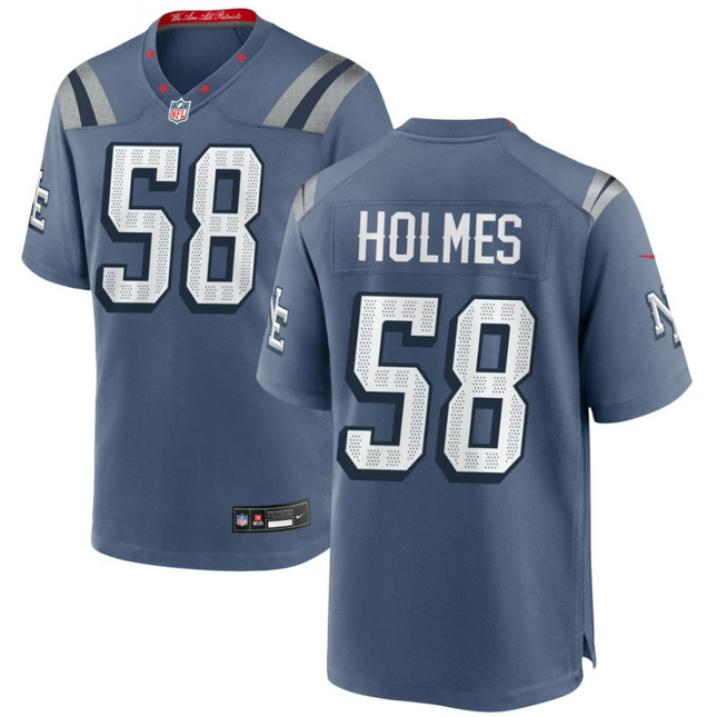 Xavier Holmes New England Patriots 2026 Rivalries Collection Game Jersey - Blue