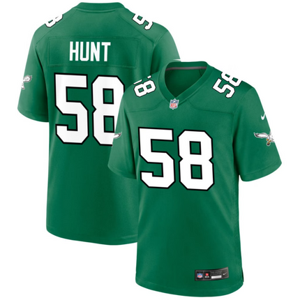 Jalyx Hunt Philadelphia Eagles 2026 Alternate Game Jersey - Kelly Green