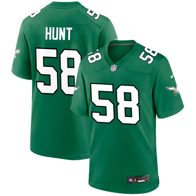 Jalyx Hunt Philadelphia Eagles 2026 Alternate Game Jersey - Kelly Green