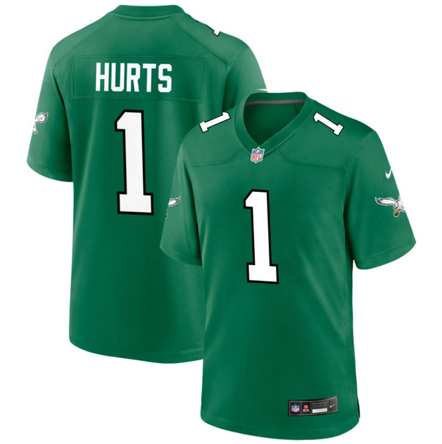 Jalen Hurts Philadelphia Eagles 2026 Alternate Game Jersey - Kelly Green