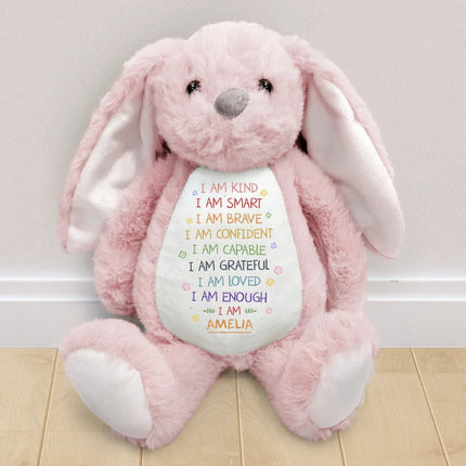 I Am Kind I Am Smart - Personalized Soft Toy Bunny
